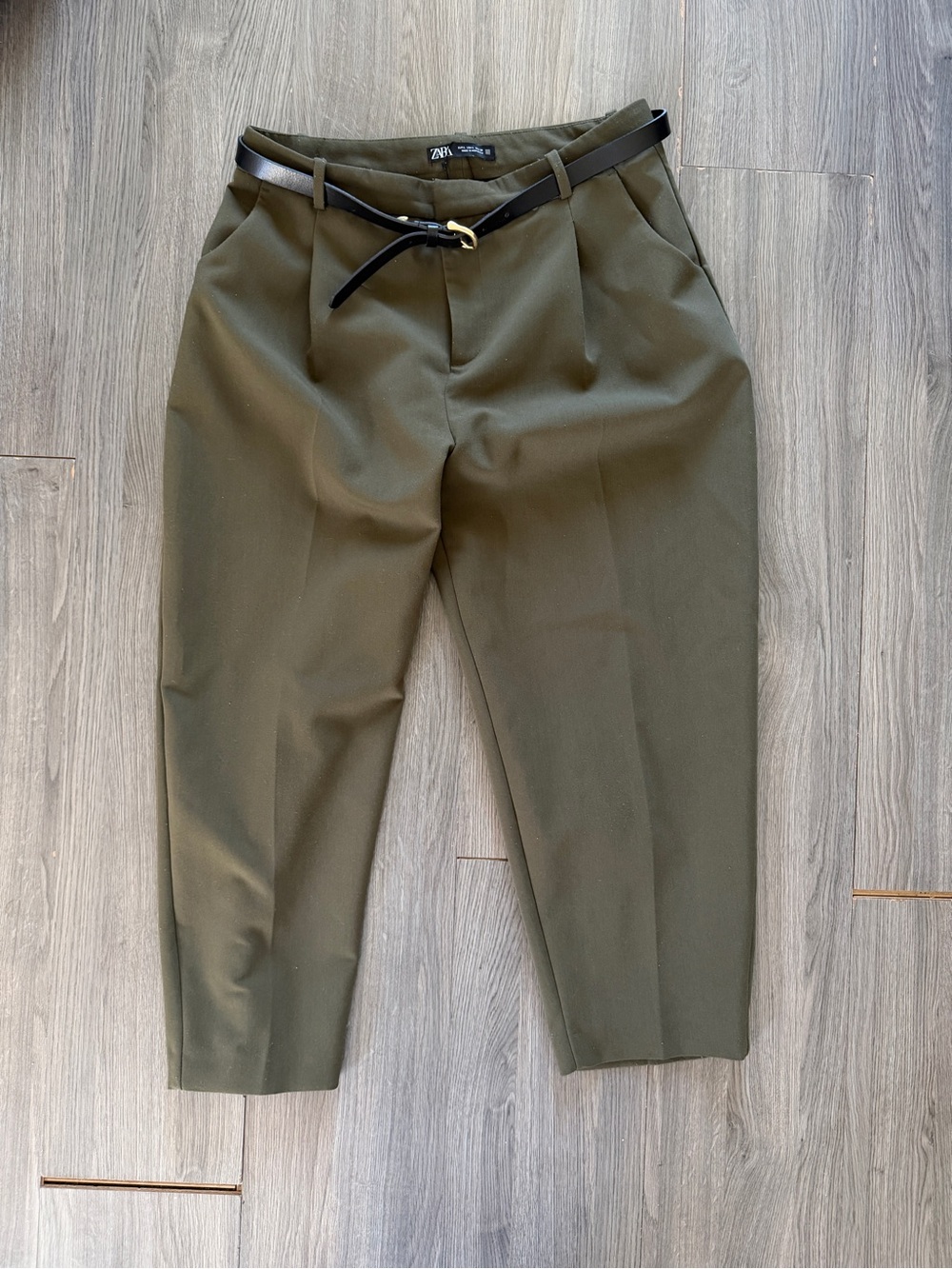 Zara Olive Green Tailored pants